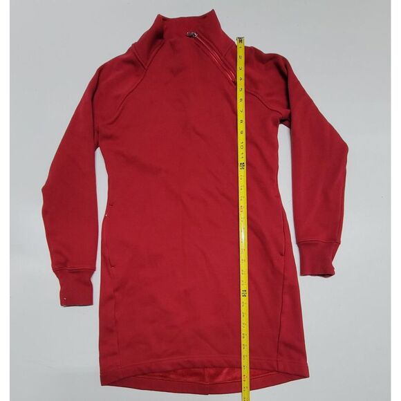 Athleta Sweaters - Athleta Cozy Karma Sweater‎ Dress Soft Plush Lined Pockets Red Womens XS